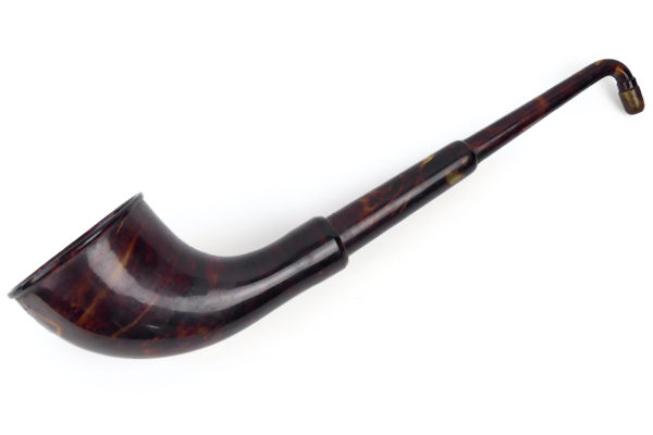 Cornet acoustique télescopique ancien AUDIOS en galatithe (profil)