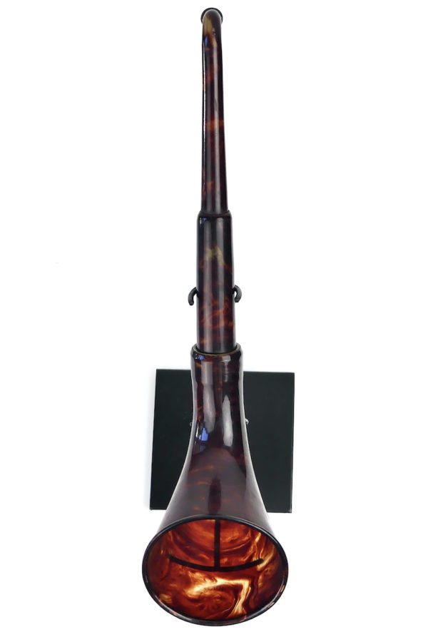 Cornet acoustique télescopique ancien AUDIOS en galatithe (dessus)