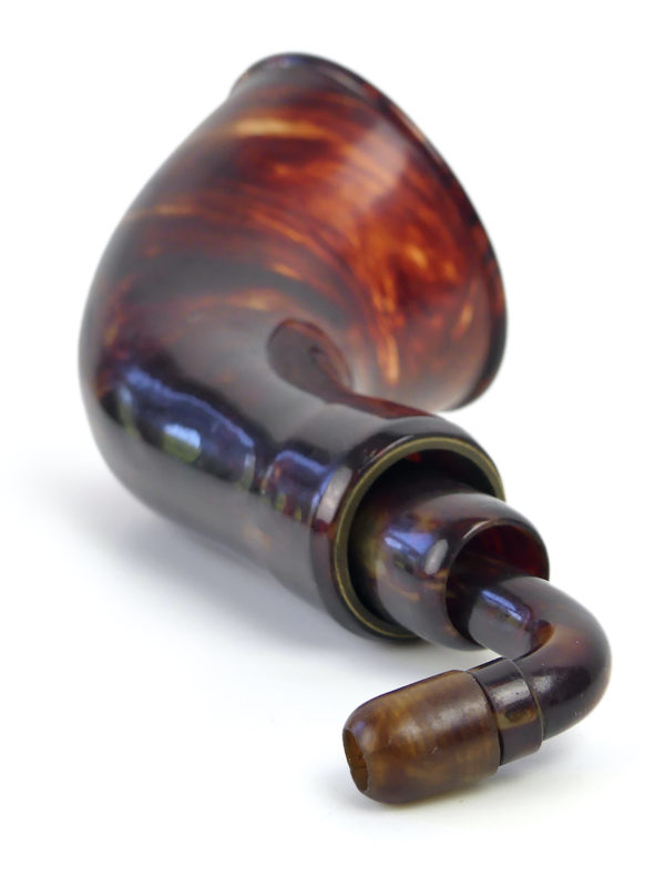 Cornet acoustique télescopique ancien AUDIOS en galatithe (plié)