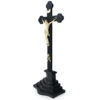 Crucifix victorien noir antique XIXe au crâne d'Adam Art religieux (3/4)