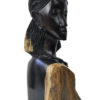 Buste de femme éthiopienne en ébène sculpté Afrique de l’Est (3/4 dos)