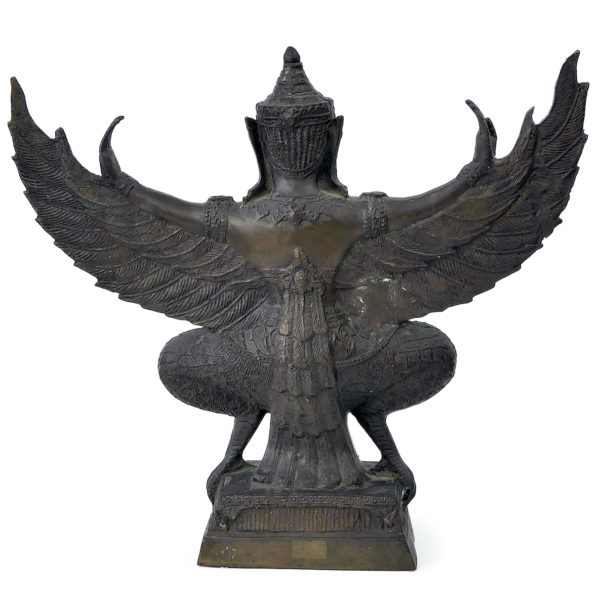 Statue Garuda en bronze Phra Khrut Pha Emblème national de Thaïlande (dos)