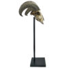 Crâne de bélier ciselé sur socle Ovis aries Artisanat balinais (profil)