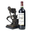 Bronze Squelette penseur massif sur base en marbre noir signé Milo (proportion)