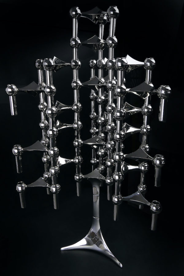 25 bougeoirs sur pied tripodes modulables Fritz Nagel 1960 (arbre 3/4)