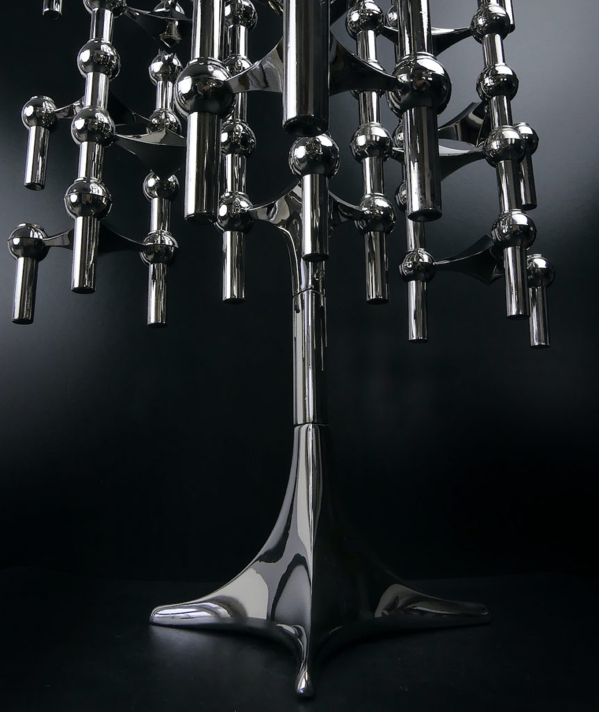 Bougeoirs Modulables Vintage - Ceasar Stoffi & Fritz Nagel - Chrome - Allemagne
