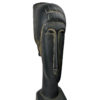 Buste de femme Modigliani en terre cuite à patine noire (3/4)