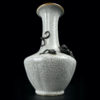 Vase de Nankin au dragon à balustre en porcelaine craquelée Chine XIXe (face)