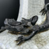 Vase de Nankin au dragon à balustre en porcelaine craquelée Chine XIXe (détail)