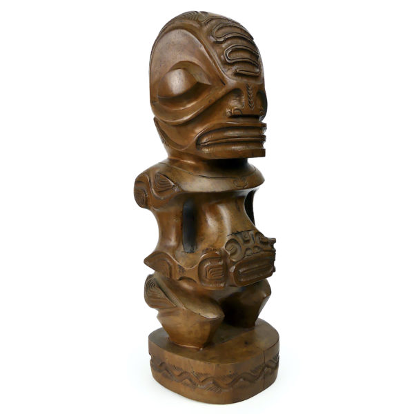 Tiki marquisien massif ancien en bois précieux des années 60/70 (3/4)