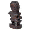 Petit tiki marquisien ancien en bois précieux à belle patine brune (3/4 dos)