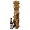Grand Tiki couronné marquisien Matahoata en Miro bicolore (proportion)