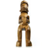 Grand Tiki couronné marquisien Matahoata en Miro bicolore (dessous 3/4)