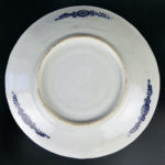 Lot De 4 Assiettes Plates Porcelaine - Décor Coquillages, Ets Brun Cannes, Vintage