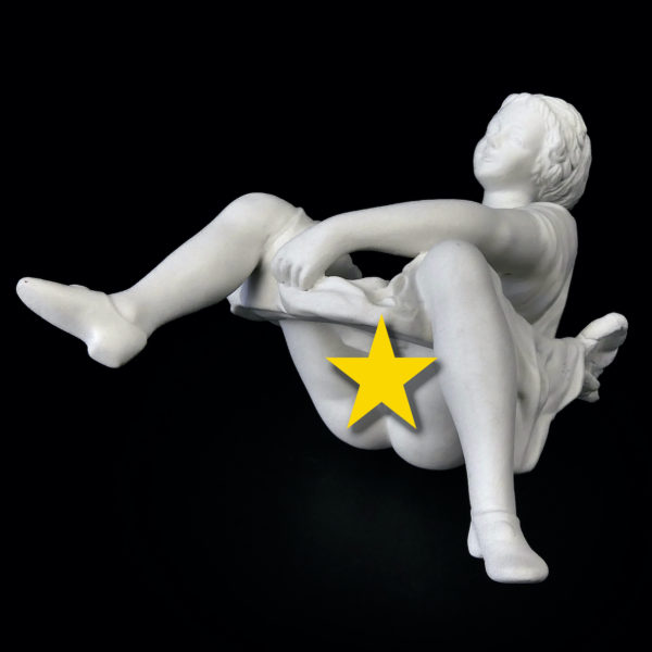 Biscuit érotique La Blanchisseuse signé Capodimonte XIXe Italie Curiosa (dessous 3/4)