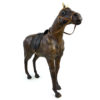 Grand cheval en cuir moulé Années 50 Figurine équestre de collection (3/4)