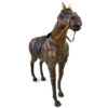 Grand cheval en cuir moulé Années 50 Figurine équestre de collection (3/4)