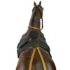 Grand cheval en cuir moulé Années 50 Figurine équestre de collection (détail)