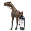 Grand cheval en cuir moulé Années 50 Figurine équestre de collection (proportion)