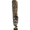 Grande sculpture iatmul Sepik en bois pigments et cauris sur socle (dessus 3/4)