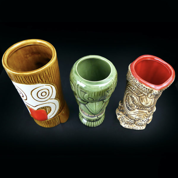3 mugs Tiki Soul collector en céramique (dessus)