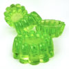 4 patins pour piano en ouraline verre fluorescent de collection Début XXe