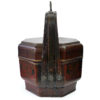 Bakul Sia chinois panier de mariage ancien en bambou laqué (profil)