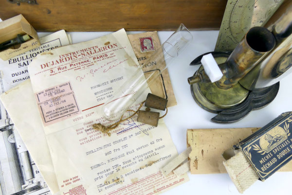 Ébulliomètre Dujardin Salleron ancien complet Paris (détail)