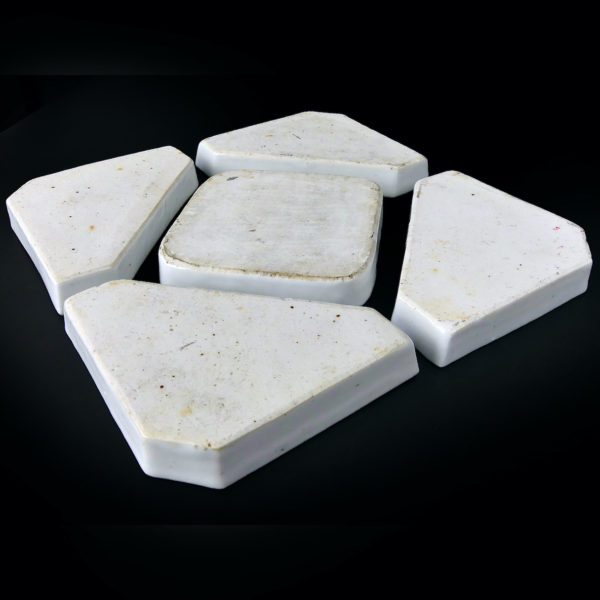 Cabaret chinois de 5 petits bols à viandes porcelaine Qianjiang cai XIXe (dessous 3/4)