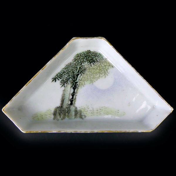 Cabaret chinois de 5 petits bols à viandes porcelaine Qianjiang cai XIXe (dessus)