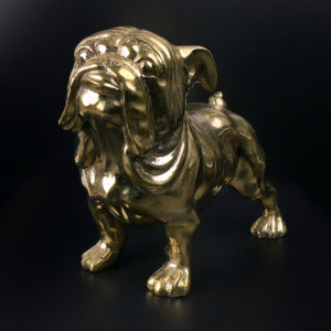 Statue bouledogue en laiton (3/4)
