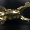 Statue bouledogue en laiton (dessous)