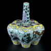 Vase tulipe aux dragons chinois ancien de la dynastie Qing (face)