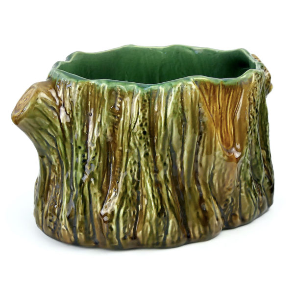 Cache-pot souche d’arbre en barbotine Faïence de Vallauris (3/4)