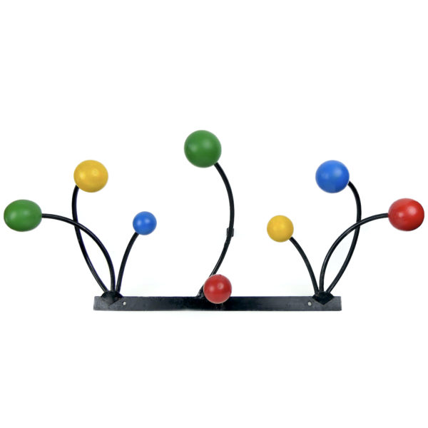 Patère vintage Roger Feraud porte-manteaux mural années 50 (face)