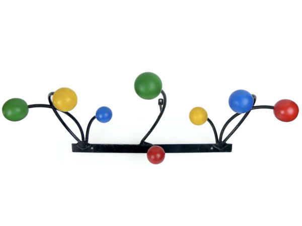 Patère vintage Roger Feraud porte-manteaux mural années 50 (dessus 3/4)