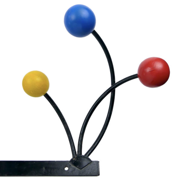 Patère vintage Roger Feraud porte-manteaux mural années 50 (détail)