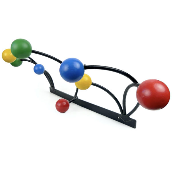 Patère vintage Roger Feraud porte-manteaux mural années 50 (dessus 3/4)