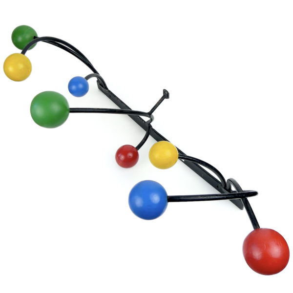 Patère vintage Roger Feraud porte-manteaux mural années 50 (dessus 3/4)