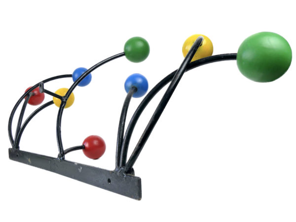 Patère vintage Roger Feraud porte-manteaux mural années 50 (3/4 dos)