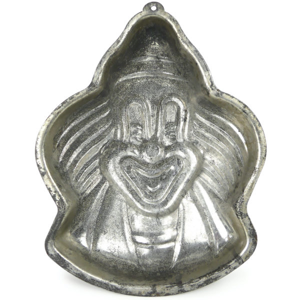 Moule à chocolat Clown en fer-blanc France Mi-XXe (intérieur)