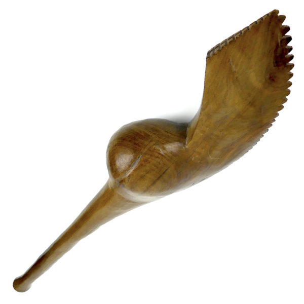 Beau bâton knobkierrie cranté ancien en bois précieux veiné (3/4)