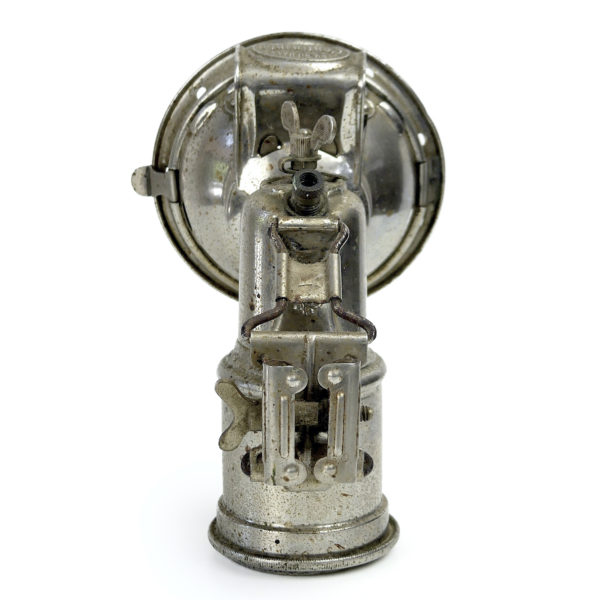 Lampe à carbure acétylène ancienne de la marque CONTINENTAL (dos)