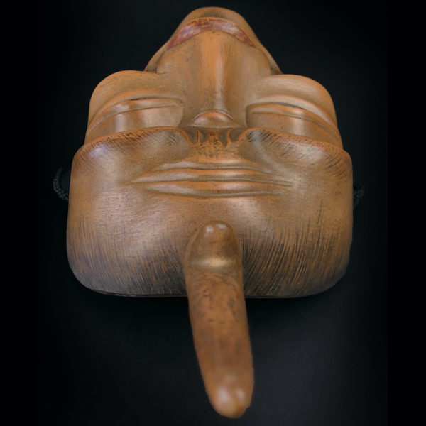 Masque Ikkaku Sennin en bois extrêmement rare théâtre nô Shōwa (dessus)