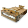 Valise chevalet de peintre ancienne en bois Chevalet français (plié dessous 3/4)