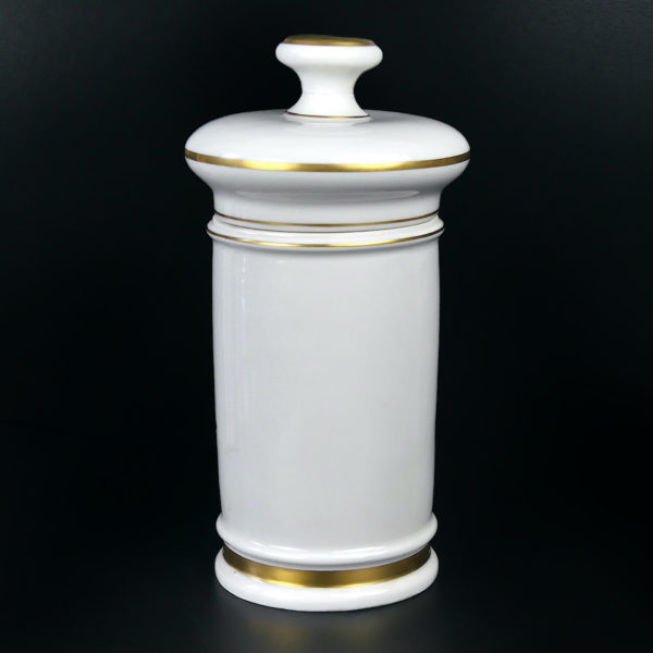 Pot d’apothicaire Coquelicots ancien en porcelaine de Limoges (dos)