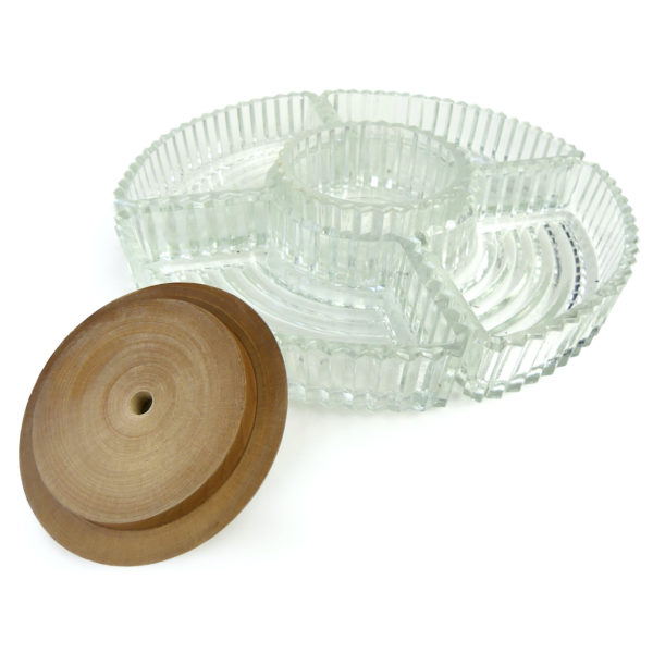 Grand serviteur apéritif mendiant de table vintage 30/40 Art déco (détail)