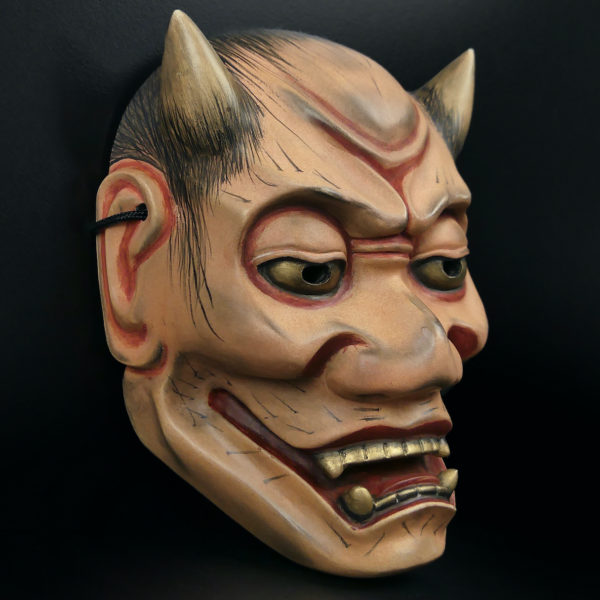 Masque nô Yakan renard des champs en bois de cyprès Ère Heisei
(3/4)
