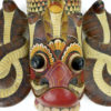 Petit masque Naga Raksha en bois Fin XXe Sri Lanka (détail)