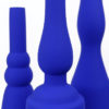 Trois vases Morandi bleu Klein IKB Design italien Collection Exclusive (détail)